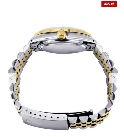 Gold &amp; Steel Rolex Datejust Watch 16233 for Men | 36Mm | Pink Roman Dial | Jubilee Band