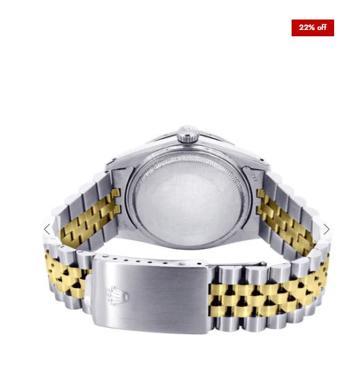 Gold &amp; Steel Rolex Datejust Watch 16233 for Men | 36Mm | Pink Roman Dial | Jubilee Band