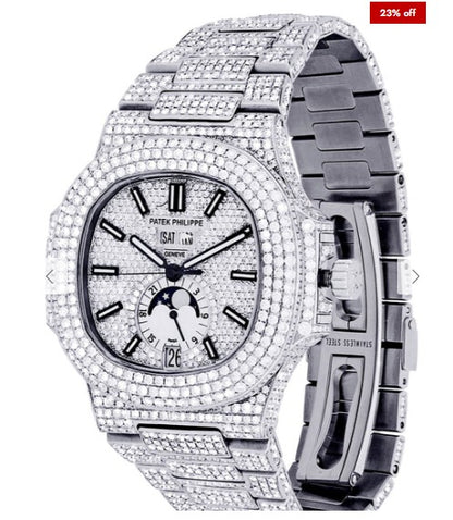 Diamond Patek Philippe Nautilus | Stainless Steel