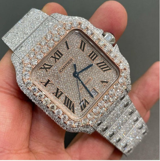 cartier watch moissanite watch vvs d color pass diamond tester