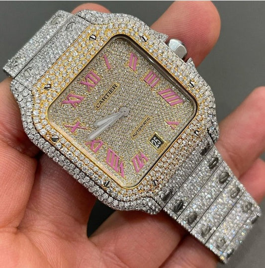 cartier watch moissanite watch vvs d color pass diamond tester