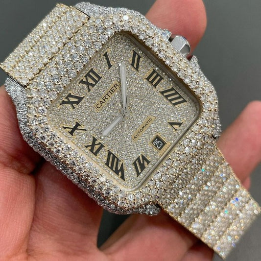 cartier watch moissanite watch vvs d color pass diamond tester