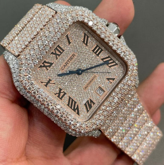 cartier watch moissanite watch vvs d color pass diamond tester