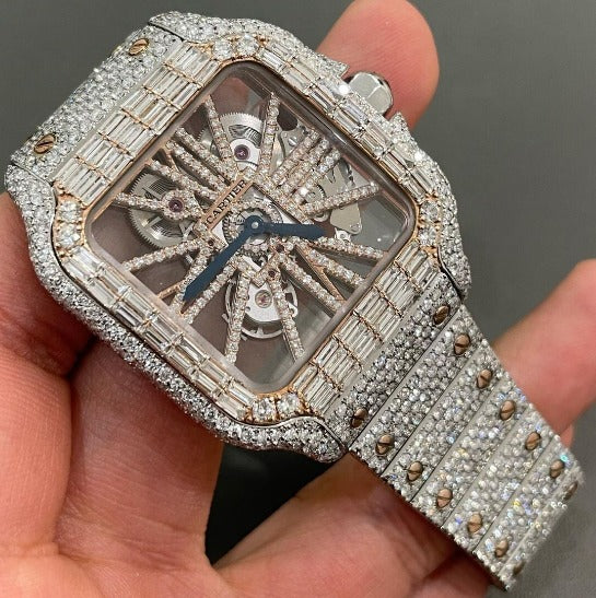 cartier watch moissanite watch vvs d color pass diamond tester