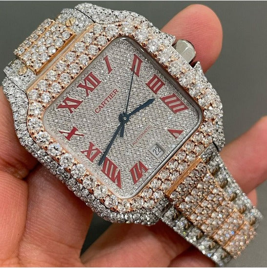 cartier watch moissanite watch vvs d color pass diamond tester