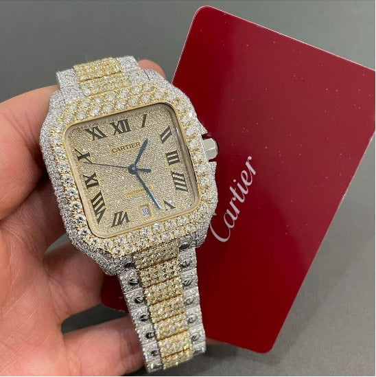 cartier watch moissanite watch vvs d color pass diamond tester