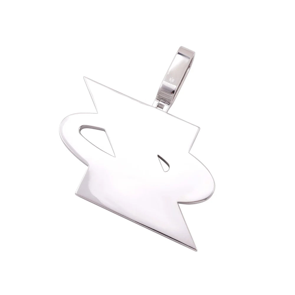 “Z” Custom Moissanite Pendant – Iced Out Diamond-Look Initial Necklace in Yellow Gold, Rose Gold, White Gold, or 925 Silver