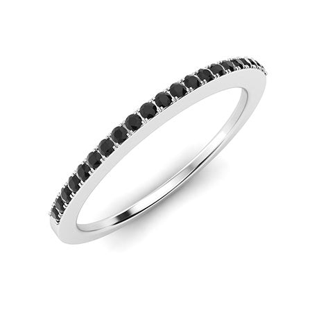 "Black Diamond and Moissanite Wedding Ring for Women – Elegant 925 Silver or Gold Band with Diamond-Look Sparkle"