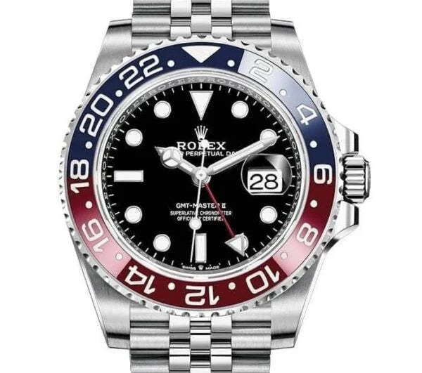 "Ro GMT-Master II 40mm Black Dial Pepsi Bezel 16710 Luxury Watch – Swiss ETA Automatic 1:1 Super Clone Replica"