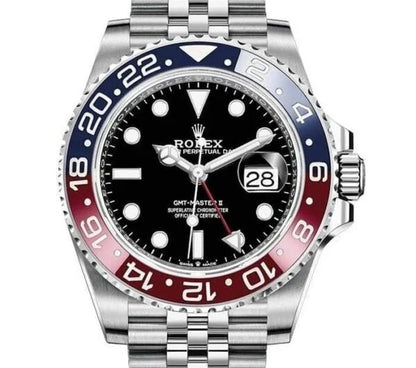 "Ro GMT-Master II 40mm Black Dial Pepsi Bezel 16710 Luxury Watch – Swiss ETA Automatic 1:1 Super Clone Replica"