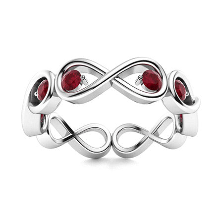 "Natural AAAA Ruby and Moissanite Wedding Ring for Women – Luxurious Diamond-Look Band in 925 Sterling Silver, Yellow Gold, Rose Gold, or White Gold"