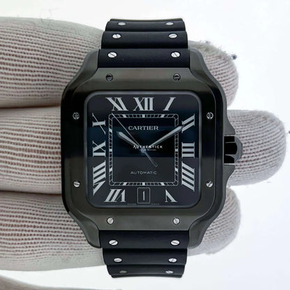 Car Santos de Cartier Large Model Black Dial 40mm Men’s Luxury Watch – Swiss ETA Automatic Movement 1:1 Super Clone Replica