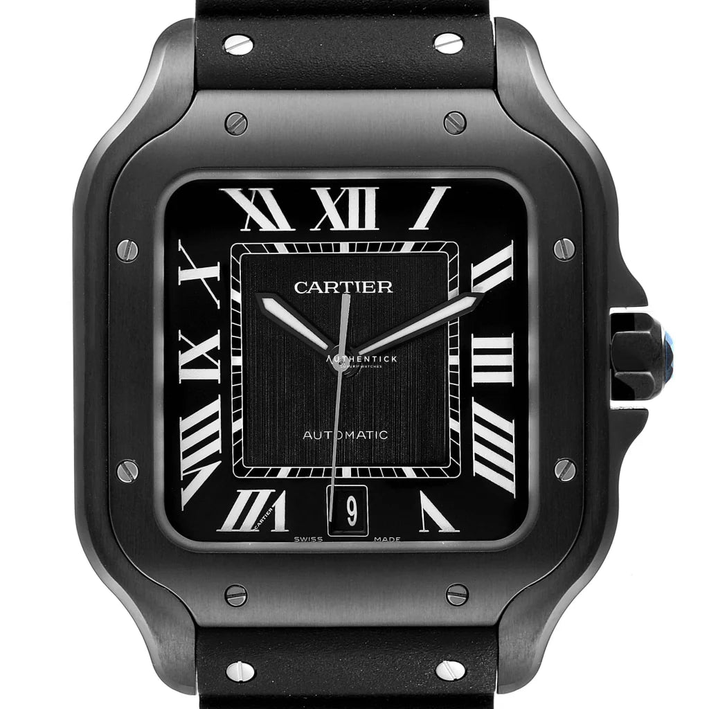 Car Santos de Cartier Large Model Black Dial 40mm Men’s Luxury Watch – Swiss ETA Automatic Movement 1:1 Super Clone Replica