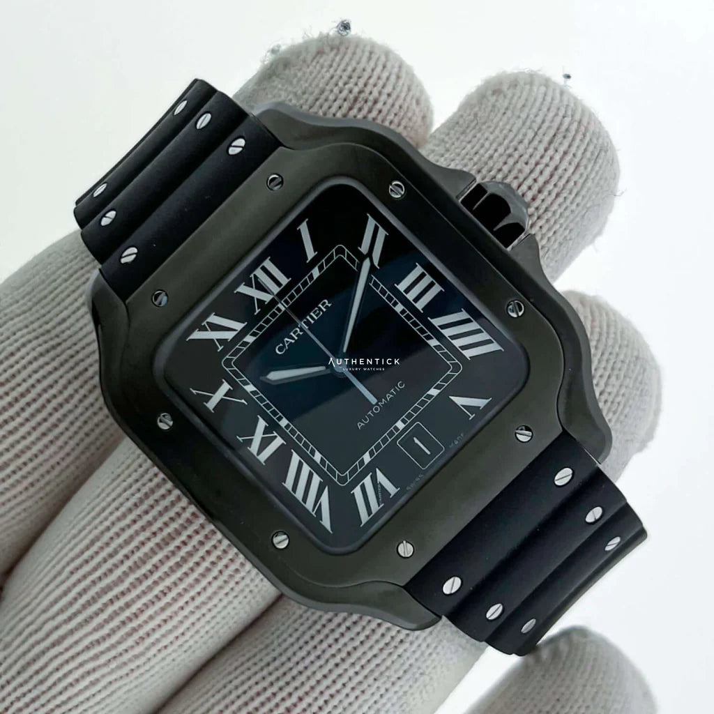 Car Santos de Cartier Large Model Black Dial 40mm Men’s Luxury Watch – Swiss ETA Automatic Movement 1:1 Super Clone Replica