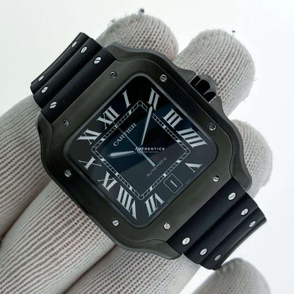 Car Santos de Cartier Large Model Black Dial 40mm Men’s Luxury Watch – Swiss ETA Automatic Movement 1:1 Super Clone Replica