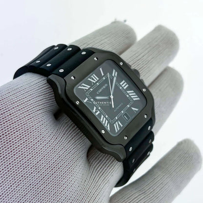 Car Santos de Cartier Large Model Black Dial 40mm Men’s Luxury Watch – Swiss ETA Automatic Movement 1:1 Super Clone Replica