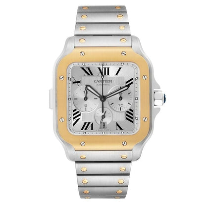 Ca Santos de Cartier Chronograph Extra-Large Model 43.3mm Silver Dial Men’s Luxury Watch – Swiss ETA Automatic Movement 1:1 Super Clone Replica