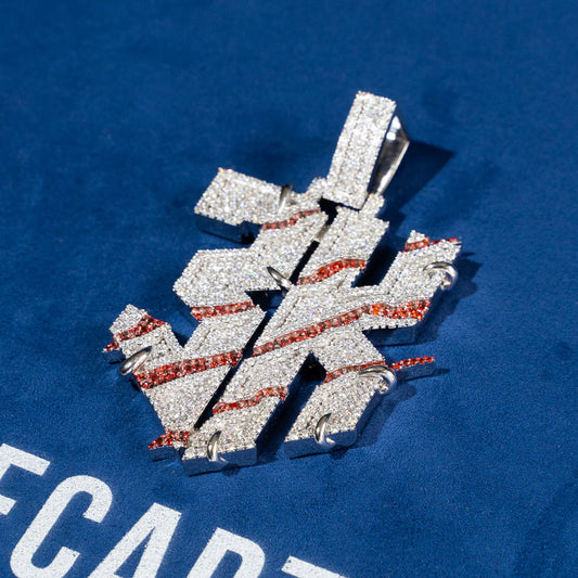 “3K” Custom Moissanite Pendant – Iced Out Diamond-Look Personalized Hip Hop Necklace Jewelry