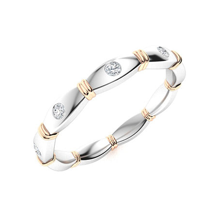 "SI Diamond and Moissanite Wedding Ring for Women – Elegant 925 Sterling Silver or Gold Band with Diamond-Look Brilliance"