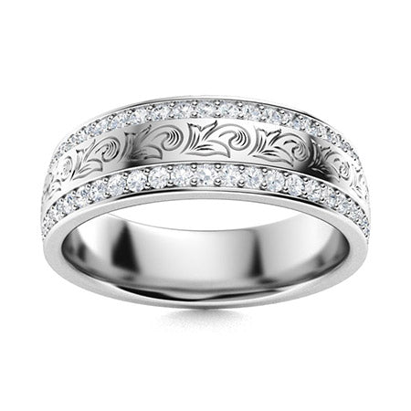 "SI Diamond and Moissanite Wedding Ring for Women – Elegant Diamond-Look Band in 925 Sterling Silver, Yellow Gold, Rose Gold, or White Gold"