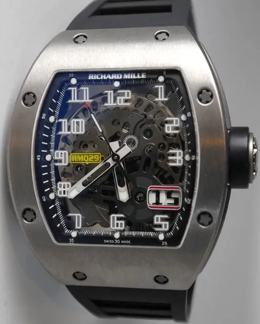 "Rich Mille RM029 Oversize Date 48mm Titanium Case Men’s Watch – Swiss ETA Automatic Movement Super Clone Luxury Replica"