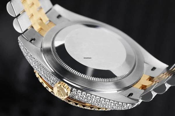 MW Fully Moissanite Round Roman Dial Automatic Watch  Iced Out VVS  Diamond Hip Hop Bust Down Watch Movement Watch Fully Iced out Watch MW_R1049