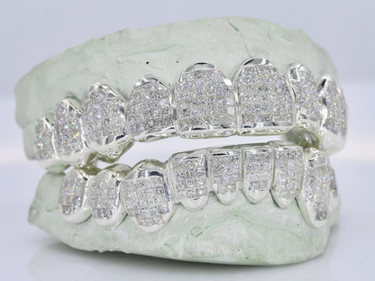 MW Lavish Shinny VVS Moissanite 925 Sterling Silver Baguette Grillz Hip Hop Bust Down MW_G1003