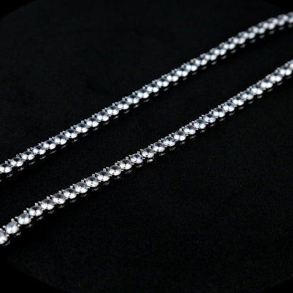 MW Luxury VVS Moissanite 925 Sterling Silver Tennis Chain Iced Out Hip Hop MW_CB1018