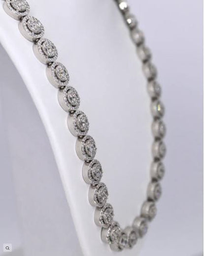 MW Luxury VVS Moissanite 925 6MM Iced out tennis chain necklace VVS Moissanite studded tennis chain • 925 Silver tennis chain • gift for her • unisex chain Hip Hop Jewelry Hip Hop Iced Out Bust Down Chain For Everyday