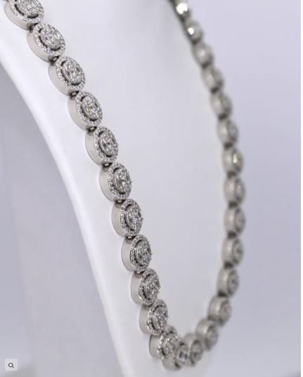 MW Luxury VVS Moissanite 925 6MM Iced out tennis chain necklace VVS Moissanite studded tennis chain • 925 Silver tennis chain • gift for her • unisex chain Hip Hop Jewelry Hip Hop Iced Out Bust Down Chain For Everyday