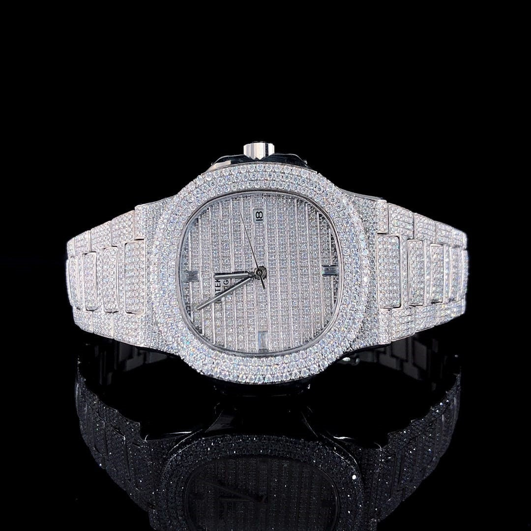 MW Luxury Square Dial VVS Moissanite Stainless Steel Hip Hop  MW_PP1003