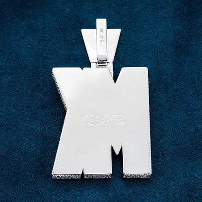 “MK” Custom Moissanite Pendant – Iced Out Diamond-Look Personalized Hip Hop Necklace Jewelry