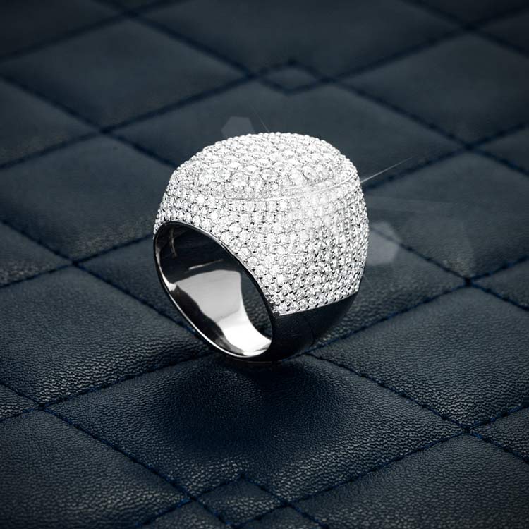 "Moissanite Signet Ring – VVS D-Color Iced Out 925 Sterling Silver Statement Ring for Men"