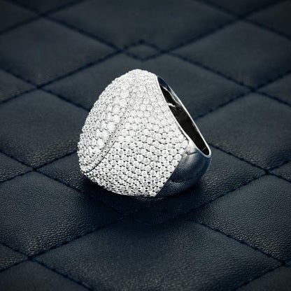 "Moissanite Signet Ring – VVS D-Color Iced Out 925 Sterling Silver Statement Ring for Men"