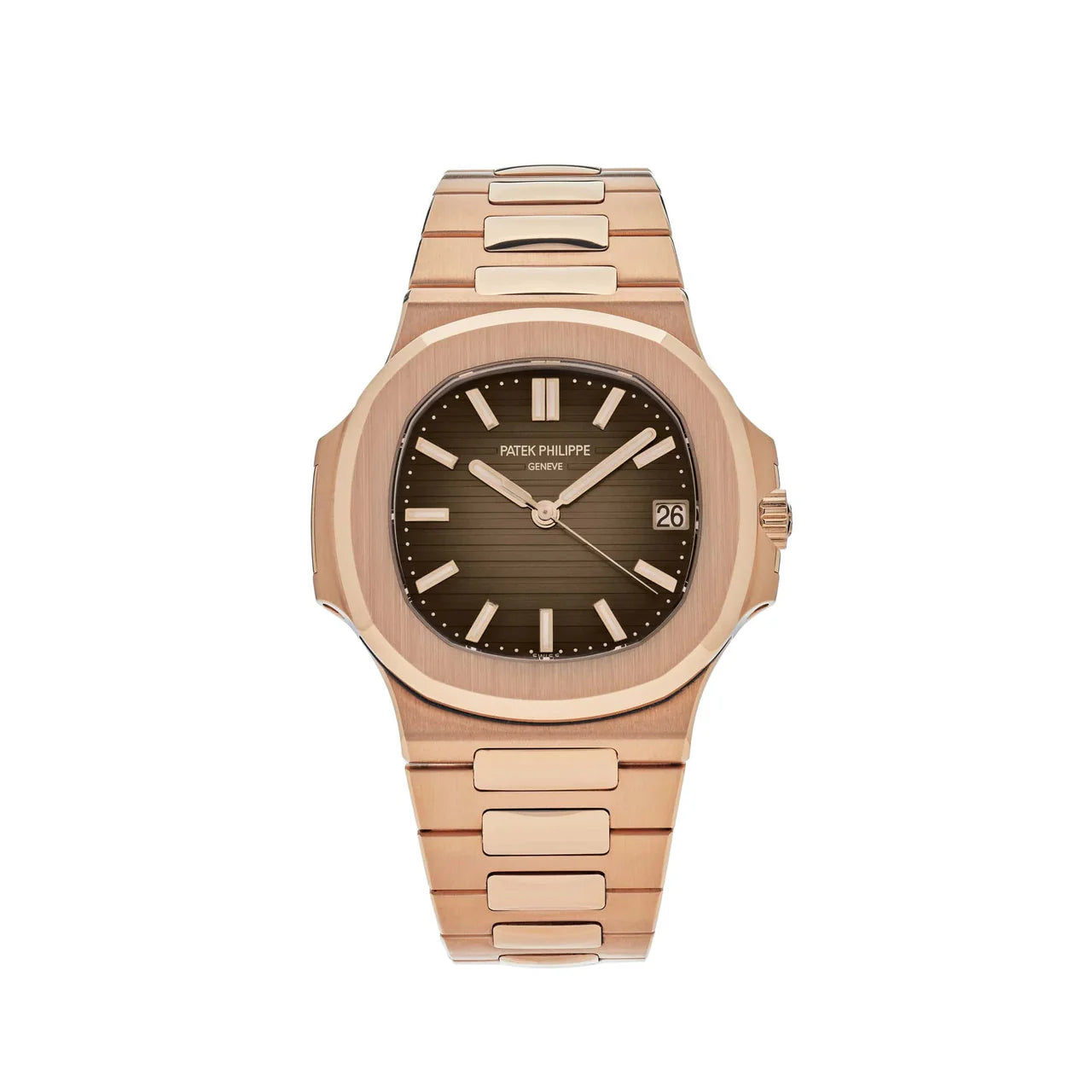 "Pat Philippe Nautilus 5711/1R 40mm Brown Textured Dial PPF Best Edition – Swiss 324CS Automatic Movement 1:1 Super Clone Rose Gold Replica Watch"