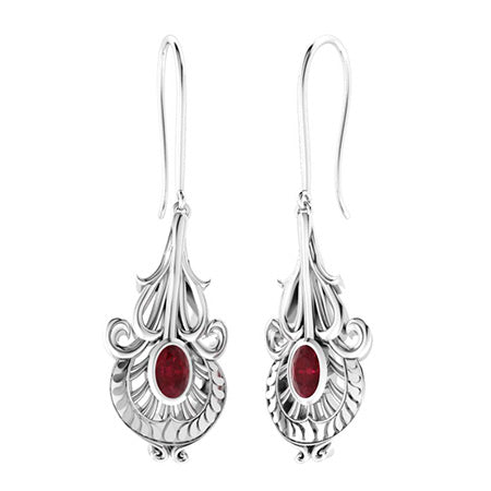 "Natural AAAA Ruby and Moissanite Chandelier Earrings for Women – Luxurious Diamond-Look Dangle Design in 925 Sterling Silver, Yellow Gold, Rose Gold, or White Gold"