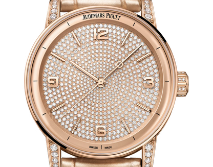 "A P Code 11.59 Selfwinding 41mm 15210OR.ZZ.D208CR.01 Diamond Bezel Brown Dial Luxury Watch – Swiss ETA Automatic 1:1 Super Clone Replica"