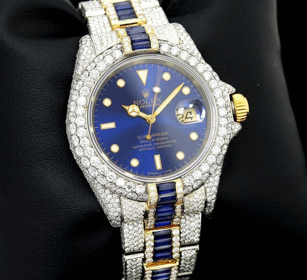 MW VVS Moissanite Round Dial  Iced Out Stainless Steel  Diamond Hip Hop Bust Down Watch  Studded Watch Automatic Movement Watch Fully Iced out Watch MW_R1030