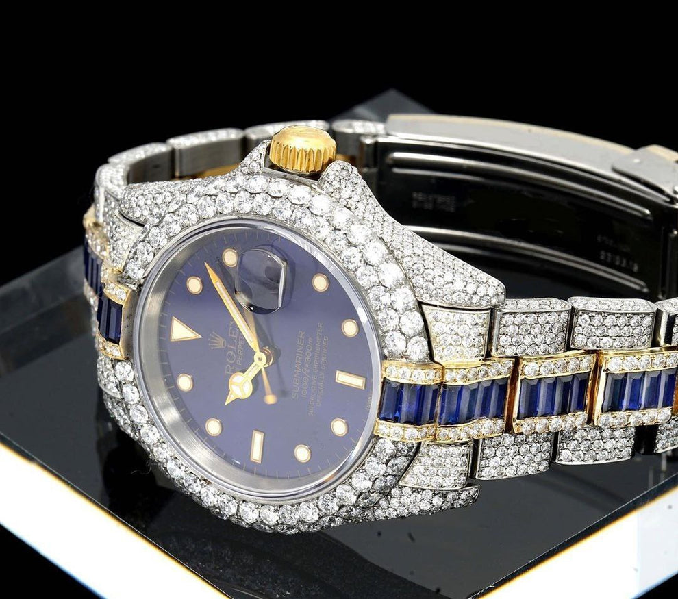 MW VVS Moissanite Round Dial  Iced Out Stainless Steel  Diamond Hip Hop Bust Down Watch  Studded Watch Automatic Movement Watch Fully Iced out Watch MW_R1030