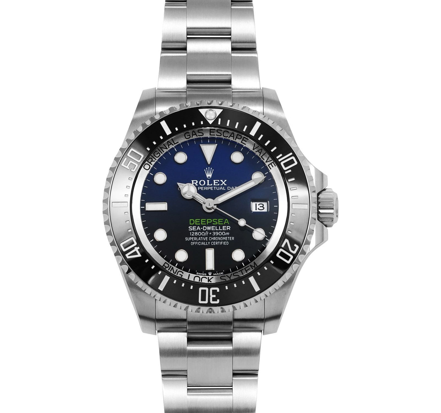 "Ro Deepsea Sea-Dweller 44mm Black & Blue Dial Stainless Steel Professional Diver’s Luxury Watch – Swiss ETA Automatic 1:1 Super Clone Replica"