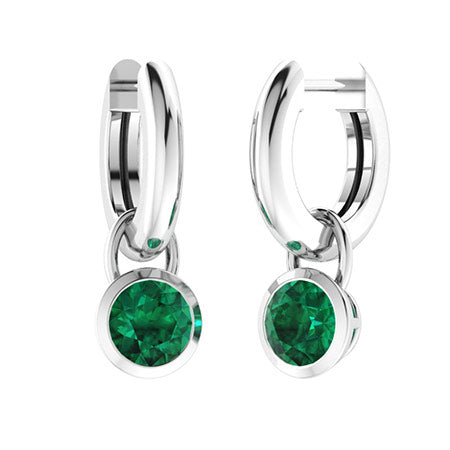 Natural AAAA Emerald and Moissanite Drop Earrings for Women – Elegant Diamond-Look Design in 925 Sterling Silver, Yellow Gold, Rose Gold, or White Gold