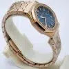 "Aude Piguet Royal Oak 34mm Diamond Bezel Blue Dial Rose Gold Women’s Watch – Swiss ETA Quartz Movement | 1:1 Super Clone Luxury Replica"