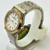 "Aude Piguet Royal Oak 34mm Diamond Bezel White Mother of Pearl Dial Dual-Tone Ladies Watch – Swiss ETA Quartz Movement | 1:1 Super Clone Luxury Replica"