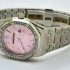 Aude Piguet Royal Oak 34mm Diamond Bezel Pink Mother of Pearl Dial Ladies Watch – Swiss ETA Quartz Movement | 1:1 Super Clone Luxury Replica"