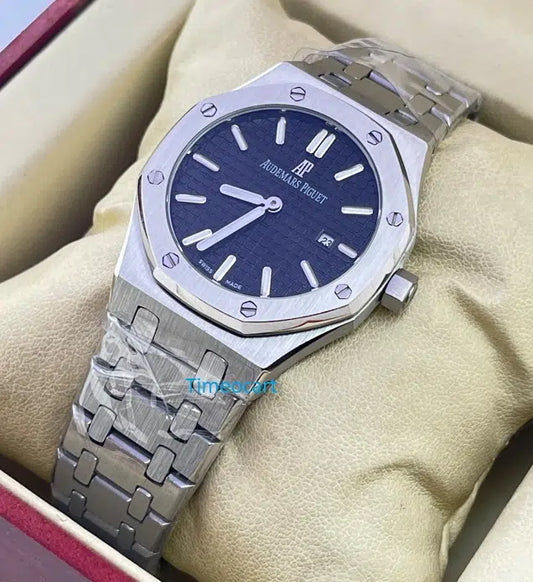 "Aude Piguet Royal Oak 34mm Black Dial Stainless Steel Ladies Watch – Swiss ETA Quartz Movement | 1:1 Super Clone Luxury Replica"